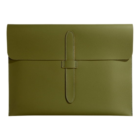 Padfolio Portfolio Folder,Thickened Leather Folder Binder,Business Briefcase,Portfolio Folio Organizer for Letter Legal,A4 Note Pads,Notebooks for Men & Women,8 Colors Option(10.7x10.43")(Green)
