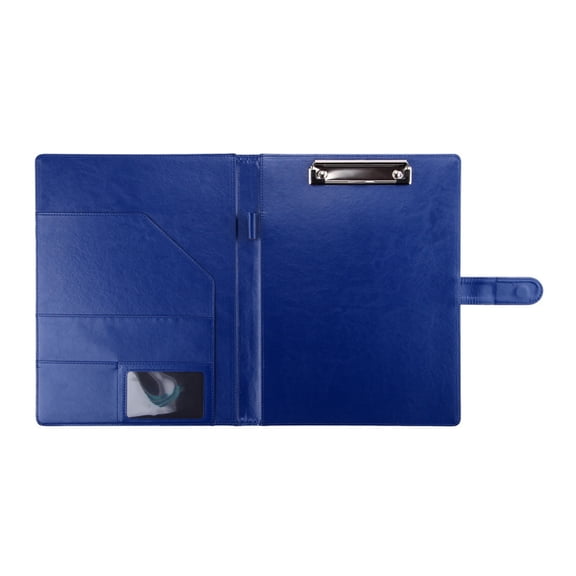 Padfolio with Clipboard, Leather Portfolio Folder, Legal Pad Holder for A4 Letter Size Notepad, Resume Writing Pad Organizer for Business Office
