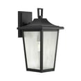 thumbnail image 1 of Padgett Collection One-Light Transitional Textured Black Clear Seeded Glass Outdoor Wall Lantern, 1 of 10