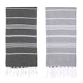 thumbnail image 1 of PadishahHome Oversized Turkish Beach Towel 38’’x71’’ - Set of 2 | 100% Turkish Cotton Lightweight Sand Free Quick Dry Pool Towels | Extra Large Bath Towels for Adults Beach Blanket Essentials, 1 of 9