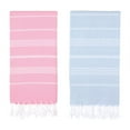 thumbnail image 1 of PadishahHome Oversized Turkish Beach Towel 38’’x71’’ - Set of 2 | 100% Turkish Cotton Lightweight Sand Free Quick Dry Pool Towels | Extra Large Bath Towels for Adults Beach Blanket Essentials, 1 of 9