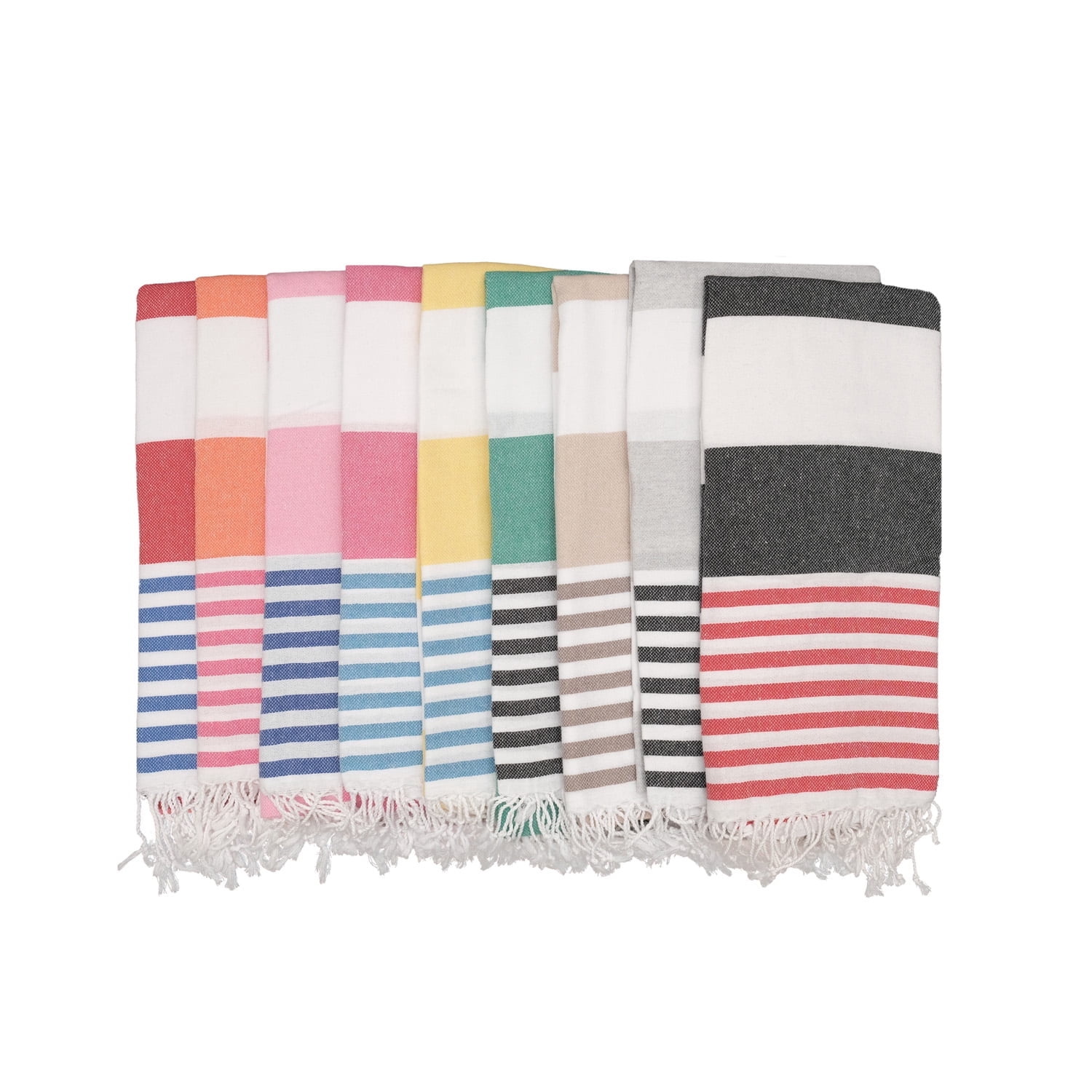 Tatuo 6-Pack Oversized Turkish Cotton Beach Towels - 38x71 Inch, Quick Dry, Sand Free, Lightweight For Travel - View #11