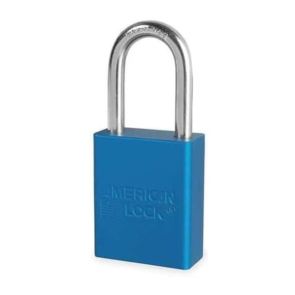 Padlock Aluminum Blue 1 1/2 Inch - OSHA Compliant Security Lock - Weather Resistant Industrial Padlocks - Keyed Safety Locks for Gate, Shed, Toolbox
