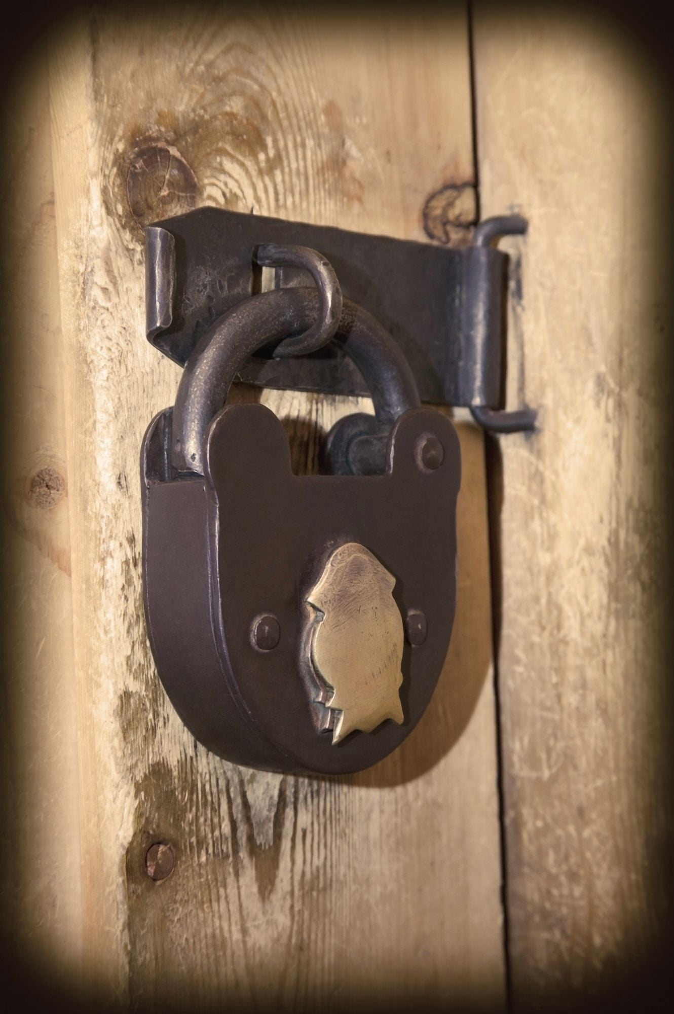 Padlock And Clasp Canvas Art - Carson Ganci Design Pics (22 x 34)