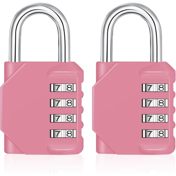Padlock, Combination Lock 4 Digits, Outdoor Padlock Weatherproof for Gym Locker, Garden Fence Gate (Black)
