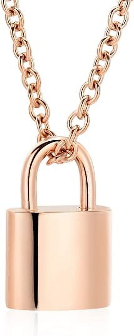 Padlock Necklace, A Very Small Urn Necklace, Cremation Pendant for Human or Pet Ashes, Two Sizes Available Medium Padlock / Silver