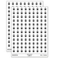 thumbnail image 1 of Padlock Locked Keyhole Security Symbol 200+ Round Stickers - Gloss Finish - 0.50" Size - White, 1 of 7