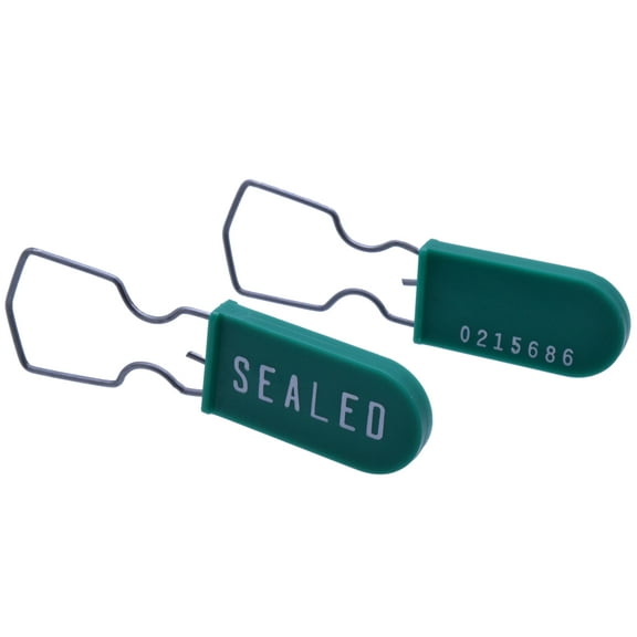 Padlock Metal Wire Security Seal Pack of 100 Green Made In USA