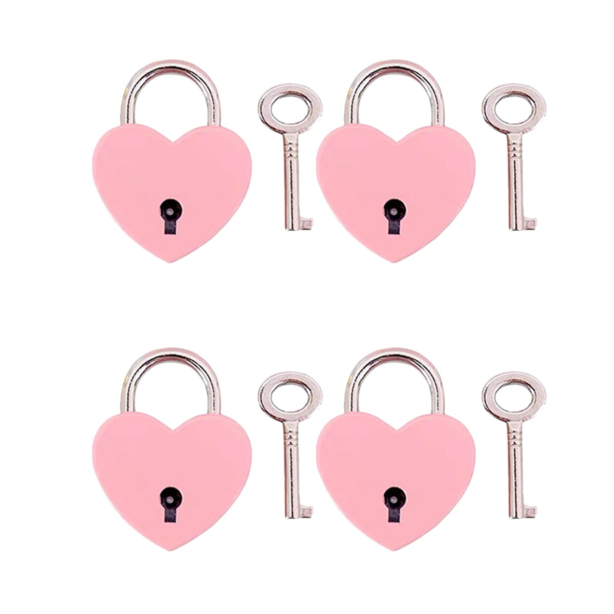 Padlock Safety Padlocks with Keys Suitcase Security Love Heart Mini