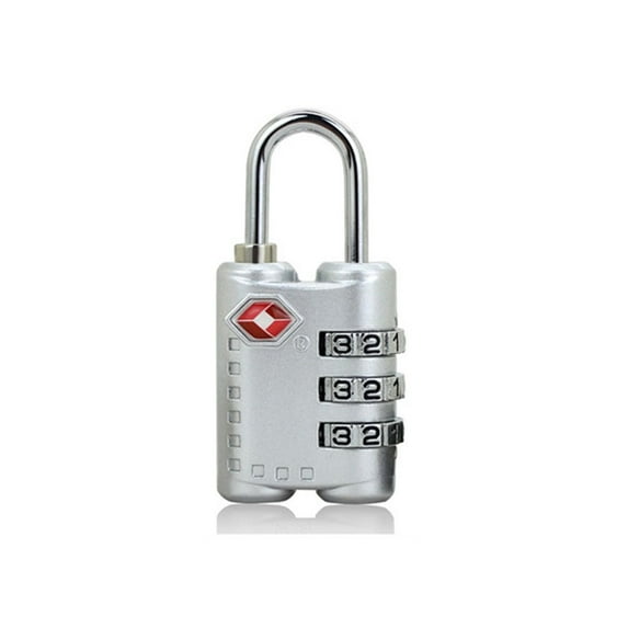 Padlock Weatherproof Hardware Luggage TSA Customs Lock Anti-theft Safely Code Lock 3 Digit Combination Lock SILVER