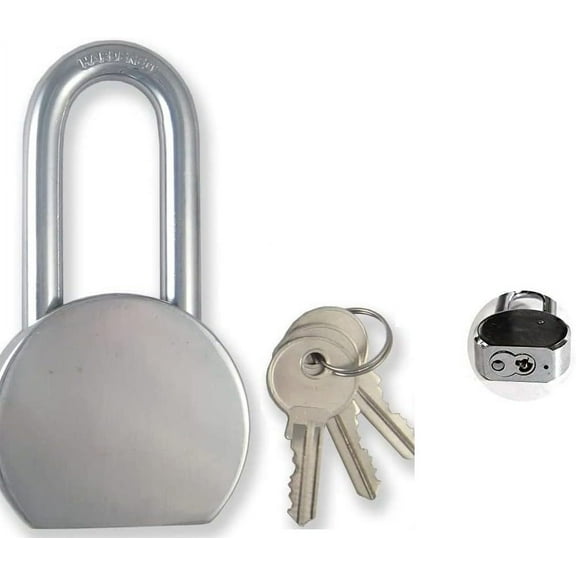 Padlock with 3 Key, Hardened Steel - Long Shaft (1)