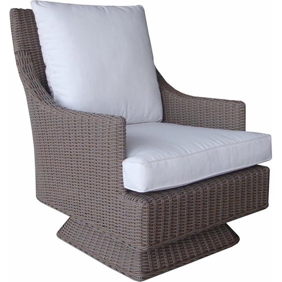 Padma’s Plantation Aluminum Swivel Chair, Kubu Gray
