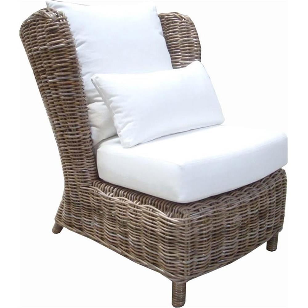 Padma's Plantation Majorca Wicker Lounge Chair in Kubu Gray - Walmart.com
