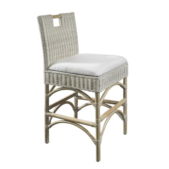 Padma's Plantation Malio Counter Stool White Wash
