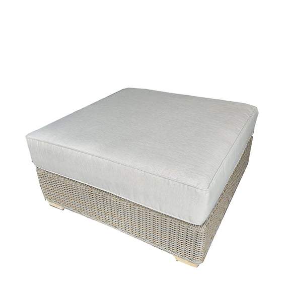 Padma's Plantation Nautilus Outdoor Extra Large Ottoman in Naturral
