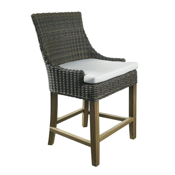 Padma's Plantation Outdoor Alfresco Counter Stool - Crocodile Rattan