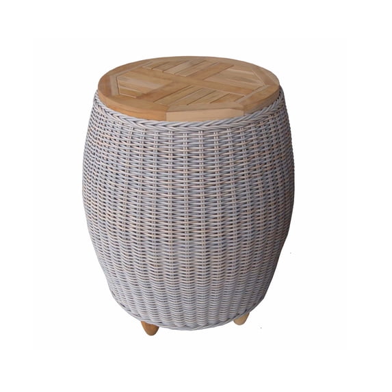 Padma's Plantation Outdoor Paradise End Table With Teak Top