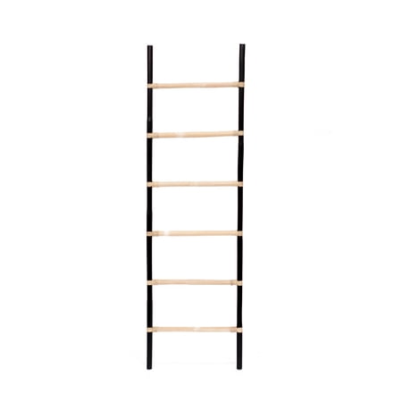 Padma's Plantation Rattan Ladder - Black Natural