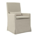 thumbnail image 1 of Padma's Plantation Sandspur Beach Wood Dining Armchair in Brushed Linen White, 1 of 6