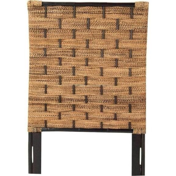 Padma's Plantation Wood Queen Headboard in Natural Abaca Twist