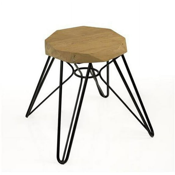 Padmas Plantation MAD31-BLK 18 x 15.75 x 15.75 in. Madrid Stool, Black