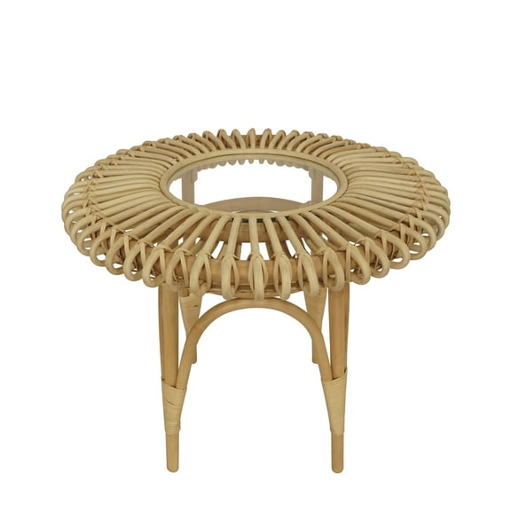 Padmas Plantation VEN06 22 x 23.6 x 23.6 in. Natural Venice End Table