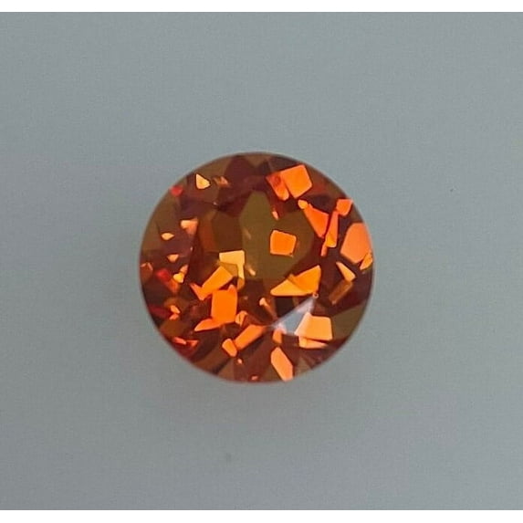 Padpardscha Sapphire Round Orange Color Lab Created Loose Gemstone assorted sizes and packs