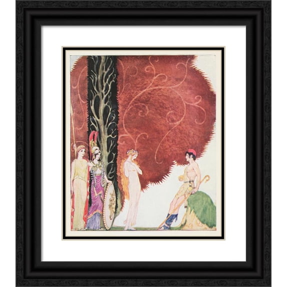 Padraic Colum 12x14 Black Ornate Wood Framed Double Matted Museum Art Print Titled: The Children's Homer Pl 02 (1918)