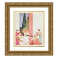 thumbnail image 1 of Padraic Colum 15x17 Gold Ornate Wood Frame and Double Matted Museum Art Print Titled - The Children's Homer Pl 09 (1918), 1 of 4