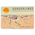 thumbnail image 1 of Padre Island, Texas, Shorebirds at Sunset Collection, Sanderlings, Birds (12x18 Aluminum Art, Indoor Outdoor Metal Sign Decor), 1 of 5