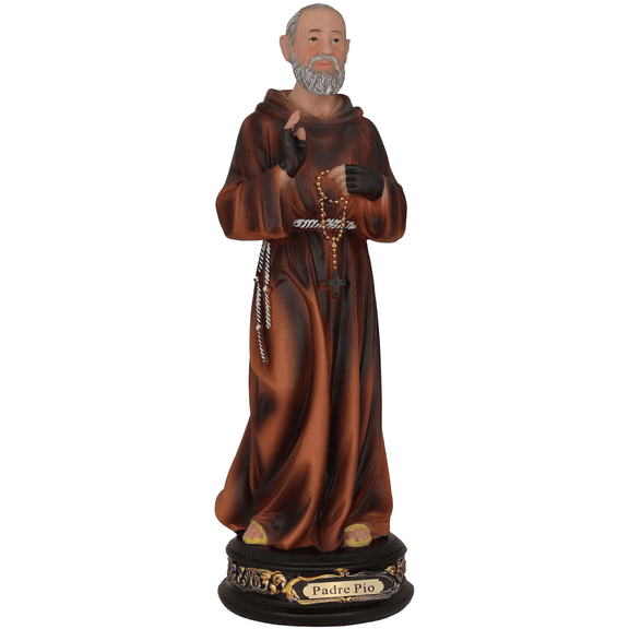 Padre Pio 12" Po de Pietrelcina Resin Religious Home Decor Figure