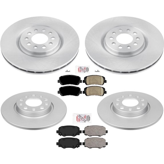 Pads & Coated Rotors For 14-21 Cherokee W/ 278MM /W Front Single Piston Caliper