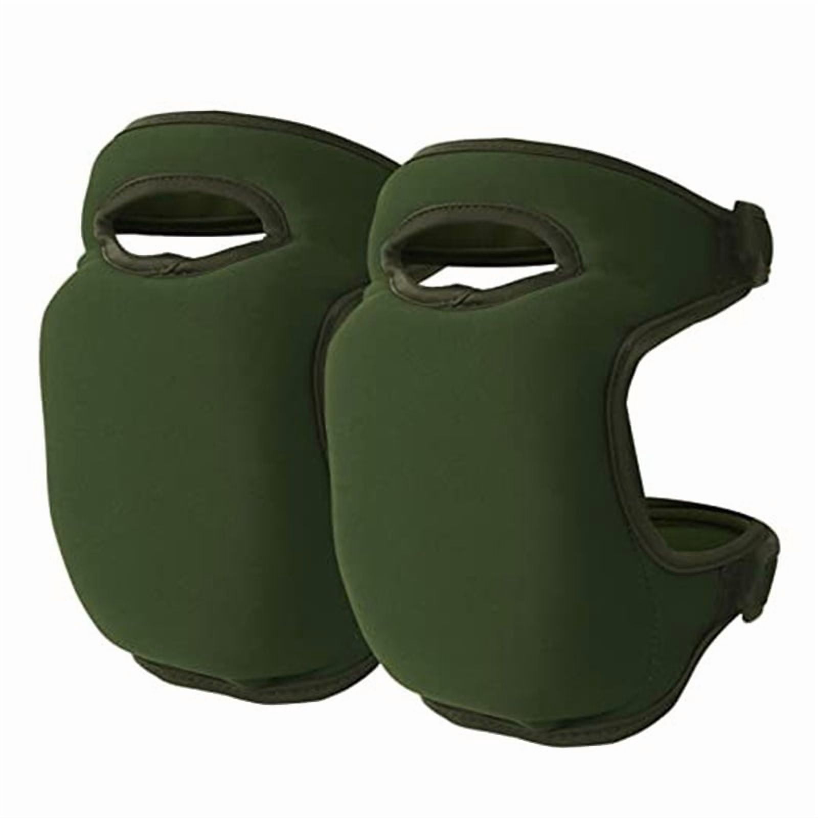 Pads Soft Ultra Thick Memory Foam Anti-slip Adjustable Knee Braces Kneepads for Gardener Cleaning Kneeling Scrubbing ,Expand size 48 * 21cm (Army Green)