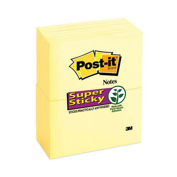 Pads in Canary Yellow, 3" x 5", 90 Sheets/Pad, 12 Pads/Pack | Bundle of 2 Packs