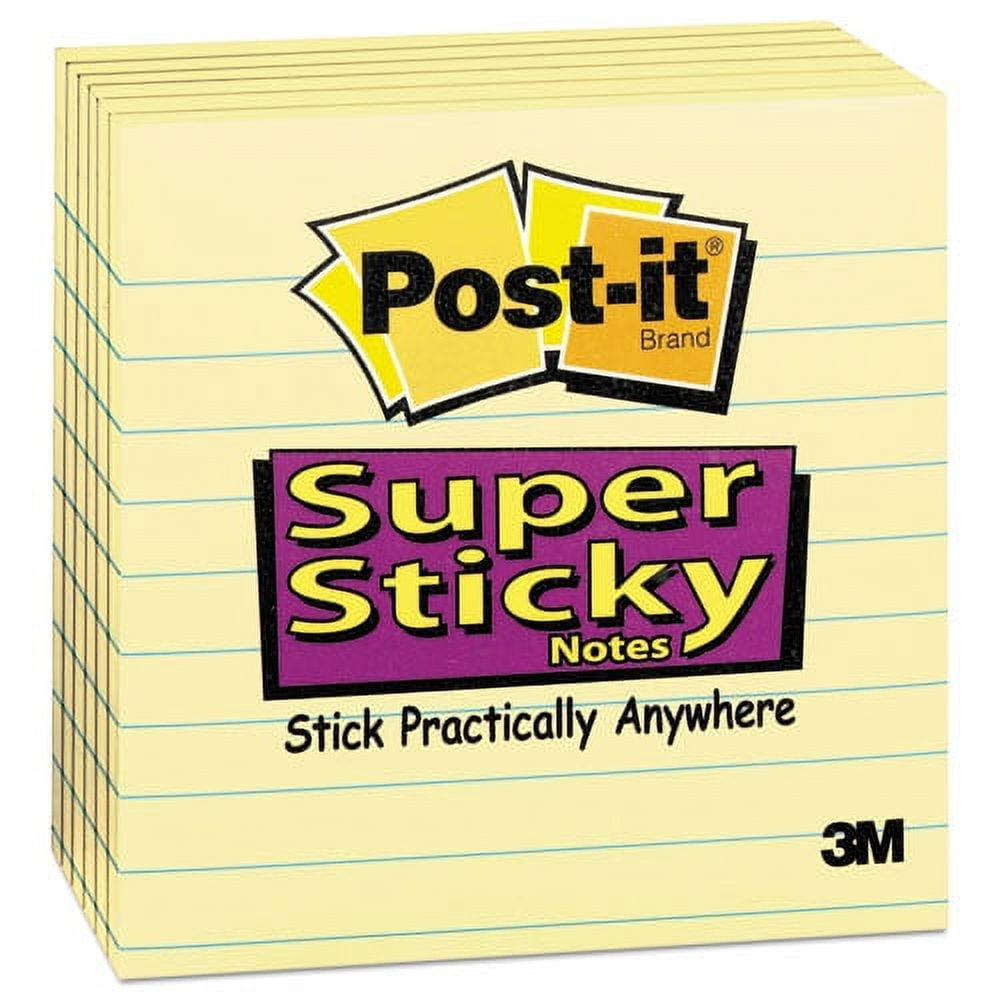 Pads in Canary Yellow, Note Ruled, 4" x 4", 90 Sheets/Pad, 6 Pads/Pack | Bundle of 2 Packs