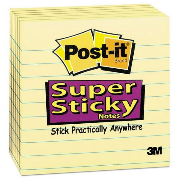 Pads in Canary Yellow, Note Ruled, 4" x 4", 90 Sheets/Pad, 6 Pads/Pack | Bundle of 2 Packs