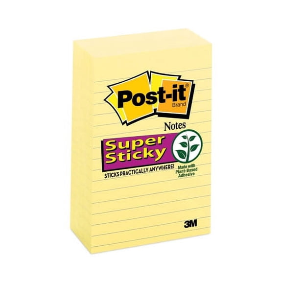 Pads in Canary Yellow, Note Ruled, 4" x 6", 90 Sheets/Pad, 5 Pads/Pack | Bundle of 10 Packs