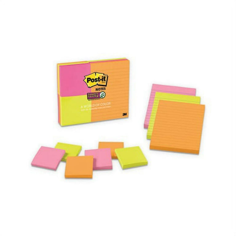 Post-it Super Sticky Notes, 3 x 3, Rio de Janeiro Collection, 6 Pads