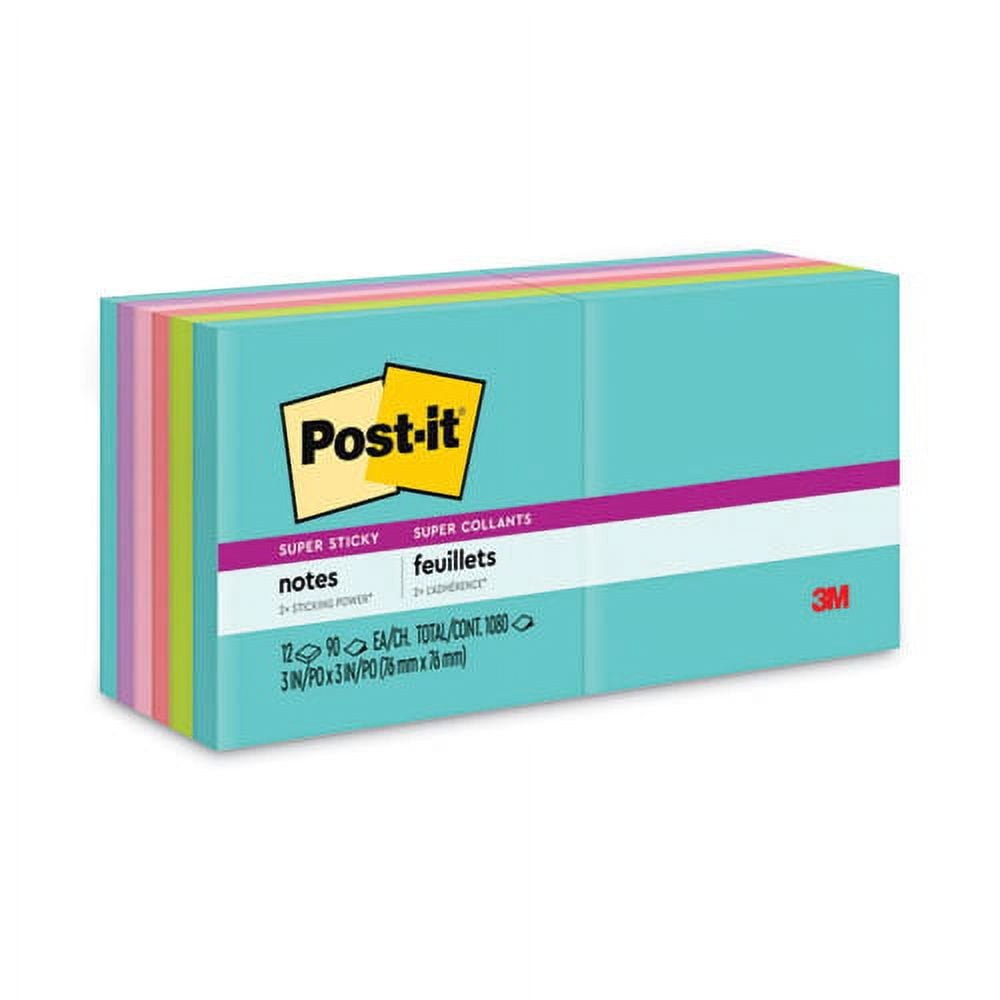 Pads in Supernova Neon Collection Colors, 3" x 3", 90 Sheets/Pad, 12 Pads/Pack | Bundle of 2 Packs