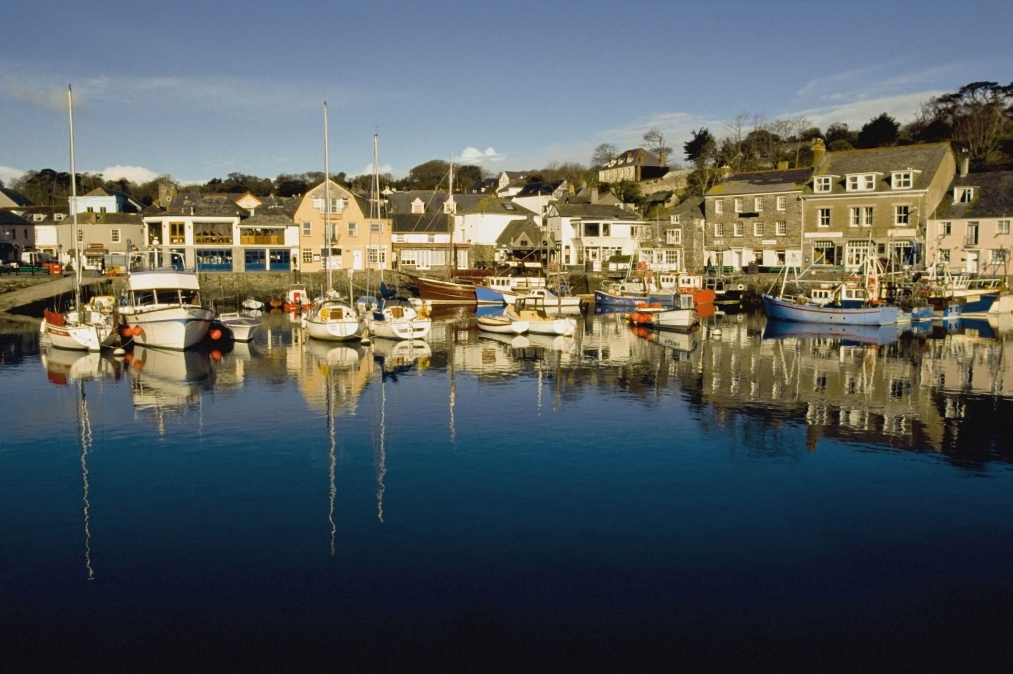 Padstow Marina Reflecting In Water Canvas Art - Doug McKinlay Design Pics (38 x 24)