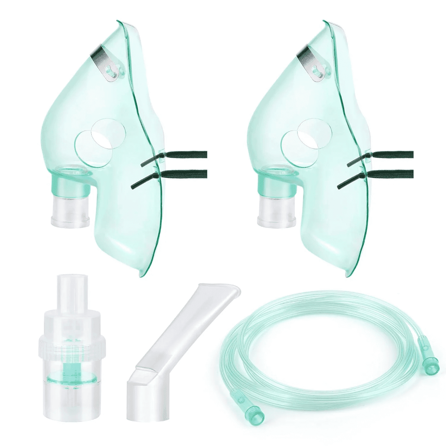 Paediatric and Adult Oxygen Mask With Mouthpiece and Adjustable Elastic Strap