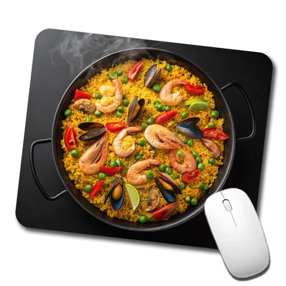 Paella Spanish Rice Dish Mouse Pad Low Profile Gaming Mat