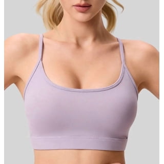Paemity Sports Bras for Women, Padded Racerback Adjustable Spaghetti Thin Strap Workout Yoga Sports Bra
