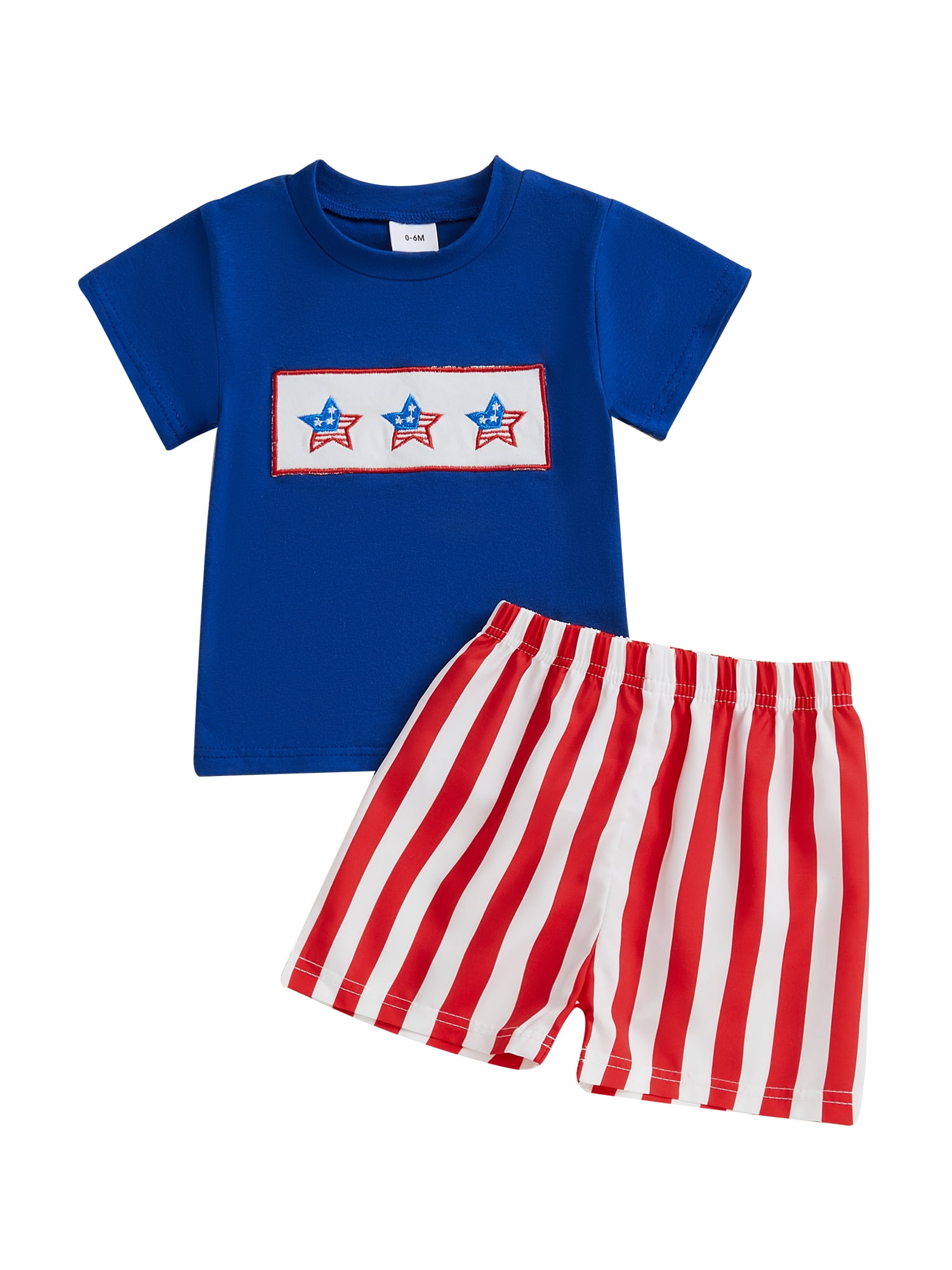 Stylish Star Print Shirt and Olive Shorts Set for Boys – With Bow Tie main image 0