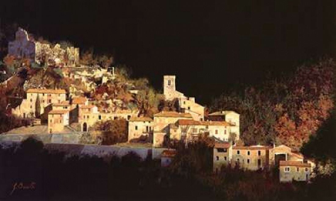 Paesaggio Scuro Canvas Art - Guido Borelli (12 x 18)