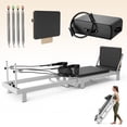 thumbnail image 1 of Paeta 86.6''Foldable Pilates Reformer Machine, Pilates Equipment with Pilate Box Sets for Home Gym, Pilates Exercise Equipment with Jump Board, 110lbs High Resistance, 1 of 9