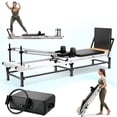 thumbnail image 1 of Paeta 91'' Foldable Pilates Reformer Machine with Pilates Box Ring,Pilates Exercise Equipmyent for Home Gym,with Jump Board,220lbs Resistance 5 Springs, 1 of 11