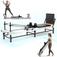 thumbnail image 1 of Paeta 91'' Foldable Pilates Reformer with Jump Board,Pilates Machine for Home and Gym,Pilates Exercise Equipment with 220lbs resistance 5 Springs, 1 of 8