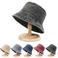 thumbnail image 1 of Pafei Tyugd Cotton Bucket Hats for Women Denim Sun Hat Lightweight Breathable Wide Brim Summer HatsGreen, 1 of 4