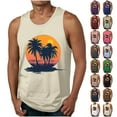 thumbnail image 1 of Pafei Tyugd Hawaiian Tank Tops for Men Beach Wear Vacation Graphic T Shirts Summer Sleeveless Muscle Shirts Dark Blue 3XL, 1 of 5